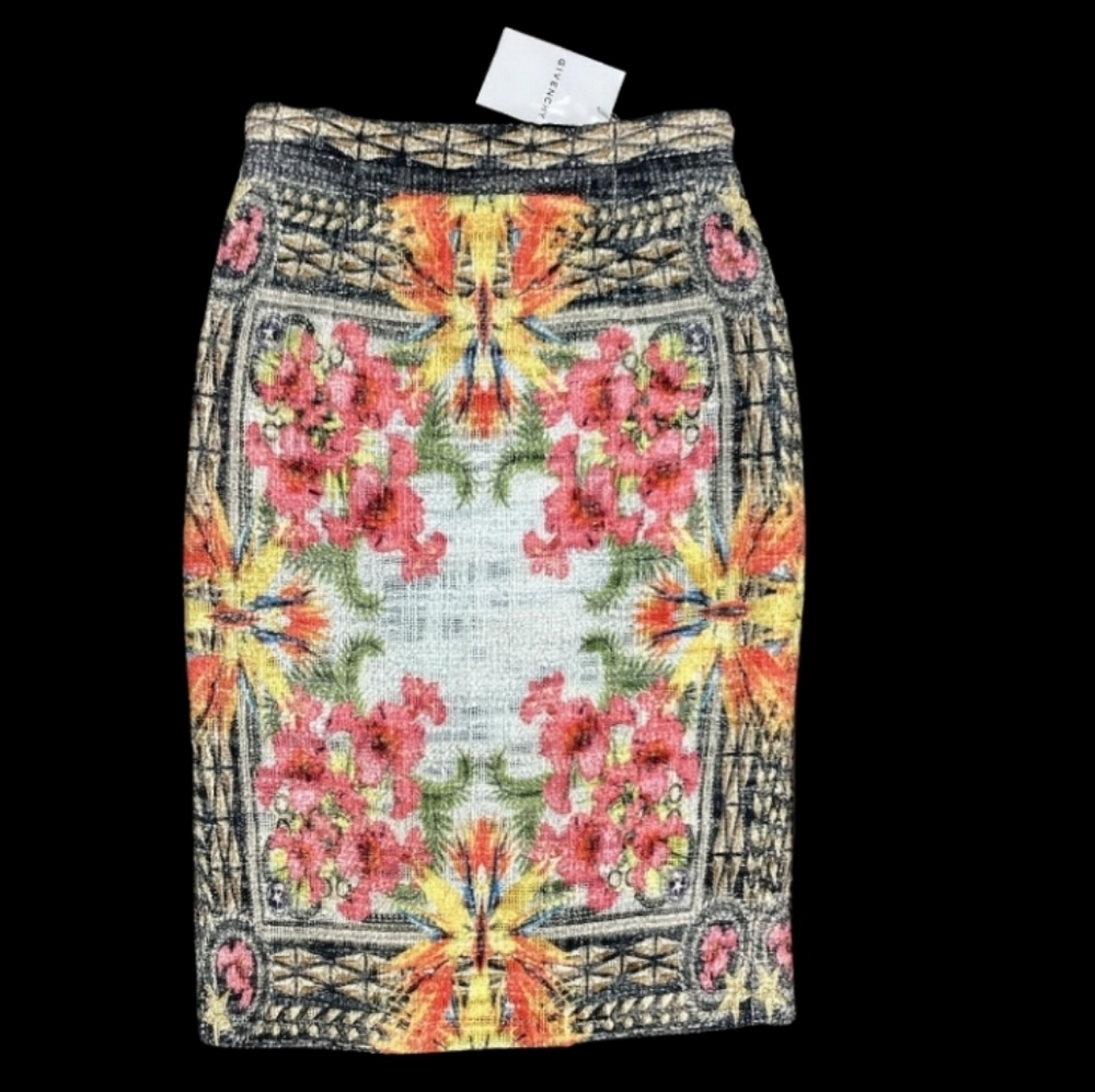 Givenchy Cruise 2012 Floral Tweed Skirt